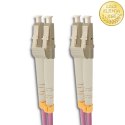 Qoltec Patchcord światłowodowy LC/UPC - LC/UPC | Multimode | 50/125 | OM4 | Duplex | 1m