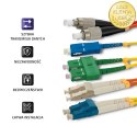 Qoltec Patchcord światłowodowy LC/UPC - SC/UPC | Multimode | 50/125 | OM4 | Duplex | 1m