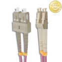Qoltec Patchcord światłowodowy LC/UPC - SC/UPC | Multimode | 50/125 | OM4 | Duplex | 2m