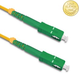 Qoltec Patchcord światłowodowy SC/APC - SC/APC | Singlemode | 9/125 | G652D | Simplex | 15m