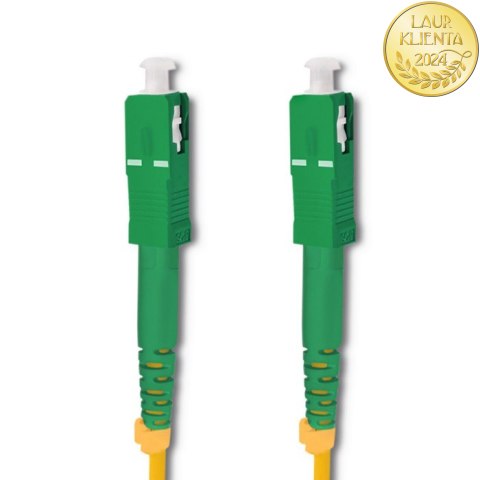 Qoltec Patchcord światłowodowy SC/APC - SC/APC | Singlemode | 9/125 | G652D | Simplex | 7m