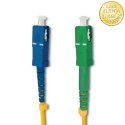 Qoltec Patchcord światłowodowy SC/APC - SC/UPC | Singlemode | 9/125 | G652D | Simplex | 1m