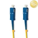 Qoltec Patchcord światłowodowy SC/UPC - SC/UPC | Singlemode | 9/125 | G652D | Simplex | 1m