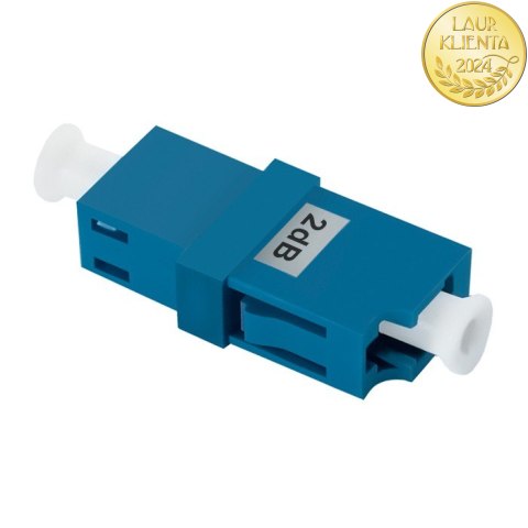 Qoltec Tłumik światłowodowy LC/UPC (F) - LC/UPC (F) | Singlemode | 2dB