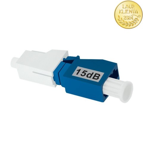 Qoltec Tłumik światłowodowy LC/UPC (F) - LC/UPC (M) | Singlemode | 15dB