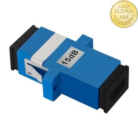 Qoltec Tłumik światłowodowy SC/UPC (F) - SC/UPC (F) | Singlemode | 15dB