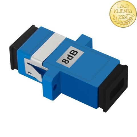 Qoltec Tłumik światłowodowy SC/UPC (F) - SC/UPC (F) | Singlemode | 8dB