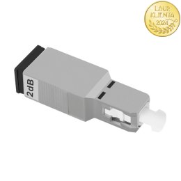 Qoltec Tłumik światłowodowy SC/UPC (F) - SC/UPC (M) | Singlemode | 2dB