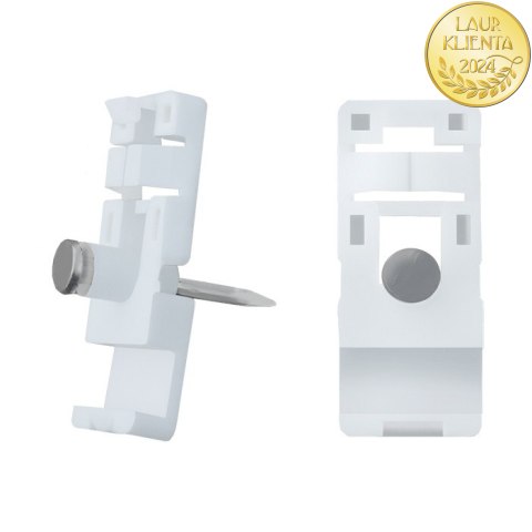 Qoltec Uchwyt / Klip do kabli | 15x13mm | naścienny