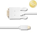 Qoltec Kabel USB 3.1 typ C męski/ VGA męski | FULL HD | Alternate mode | 2m
