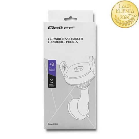 Qoltec Ładowarka samochodowa indukcyjna 5W | 5V | 1A | Micro USB