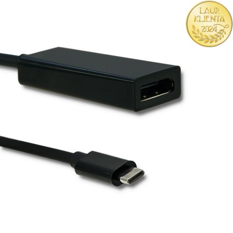 Adapter USB typ C męski/DP żeński | 4K | 23cm