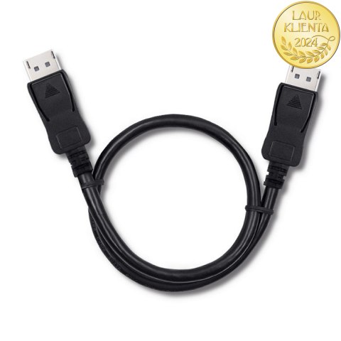 Qoltec DisplayPort v1.4 męski | DisplayPort v1.4 męski | 8K | 0.5m