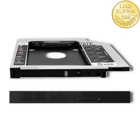 Qoltec Kieszeń na drugi dysk 2.5 HDD | 12.7 mm