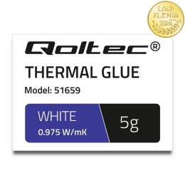 Qoltec Klej termoprzewodzący 0.975 W/m-K | 5g | Biały