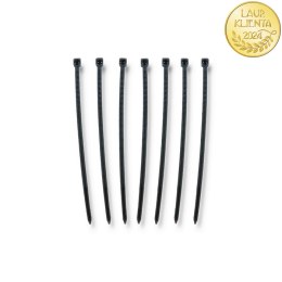 Qoltec Opaski zaciskowe Trytki kablowe | 2.5*100mm | 100 szt. | Nylon66 | UV | Czarne