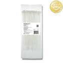 Qoltec Opaski zaciskowe Trytki kablowe | 2.5*200mm | 100 szt. | Nylon66 | UV | Białe