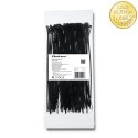 Qoltec Opaski zaciskowe Trytki kablowe | 2.5*200mm | 100 szt. | Nylon66 | UV | Czarne