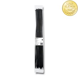 Qoltec Opaski zaciskowe Trytki kablowe | 4.8*500mm | 50szt. | Nylon66 | UV | Czarne