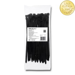 Qoltec Opaski zaciskowe Trytki kablowe | 7.2*200mm | 50 szt. | Nylon66 | UV | Czarne