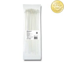 Qoltec Opaski zaciskowe Trytki kablowe | 7.2*300mm | 50 szt. | Nylon66 | UV | Białe