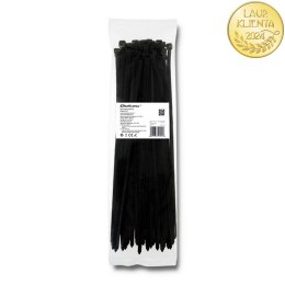 Qoltec Opaski zaciskowe Trytki kablowe | 7.2*350mm | 50 szt. | Nylon66 | UV | Czarne