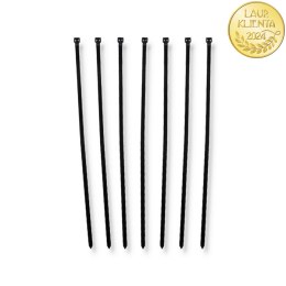 Qoltec Opaski zaciskowe Trytki kablowe | 7.2*350mm | 50 szt. | Nylon66 | UV | Czarne