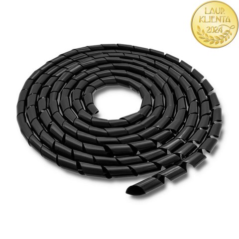 Qoltec Organizer do kabli 6mm | 10m | Czarny