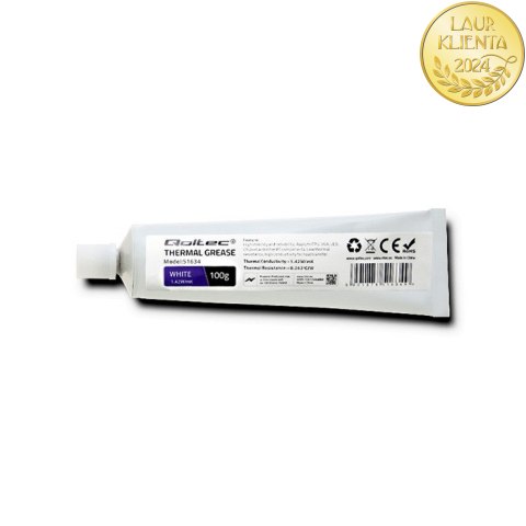 Qoltec Pasta termoprzewodząca 1.42 W/m-K | 100g | Biała