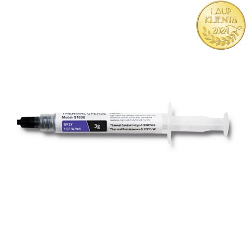 Qoltec Pasta termoprzewodząca 1.93 W/m-K | 3g | Szara