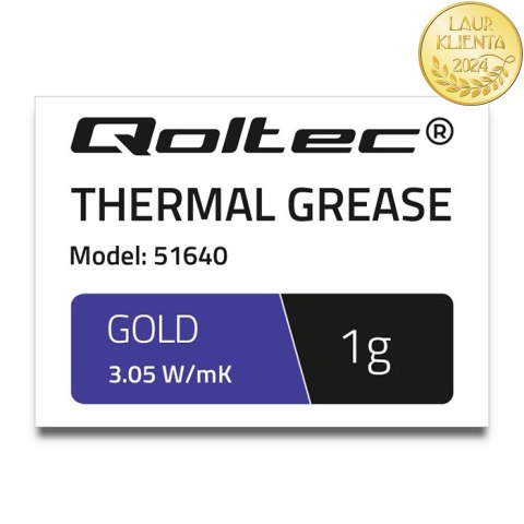 Qoltec Pasta termoprzewodząca 3.05 W/m-K | 1g | Złota