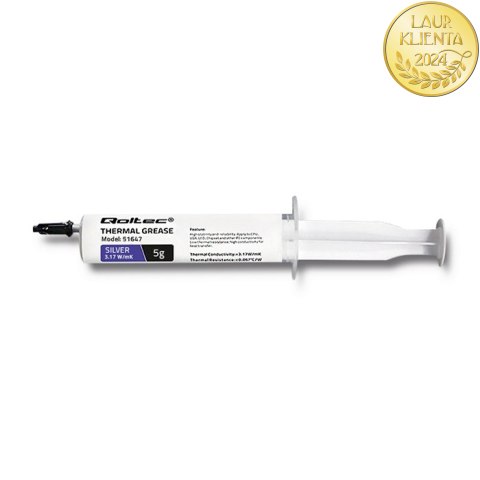 Qoltec Pasta termoprzewodząca 3.17 W/m-K | 5g | Srebrna
