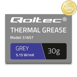 Qoltec Pasta termoprzewodząca 5.15 W/m-K | 30g | Szara