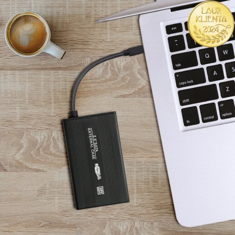 Qoltec Obudowa | kieszeń do dysków HDD SSD 2.5" SATA3 | USB 3.0 | Czarny