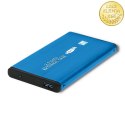 Qoltec Aluminiowa Obudowa | kieszeń do dysków HDD SSD 2.5" SATA3 | USB 3.0 | Niebieski