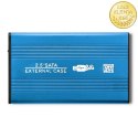 Qoltec Aluminiowa Obudowa | kieszeń do dysków HDD SSD 2.5" SATA3 | USB 3.0 | Niebieski