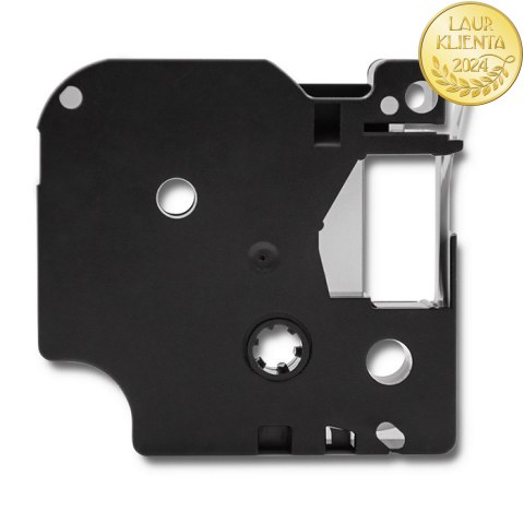 Qoltec Taśma do DYMO D1 45013| 12mm x 7m | Biała/ Czarny nadruk