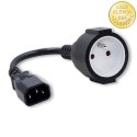 Qoltec Adapter IEC 320 C14/ FRENCH | 0.15m