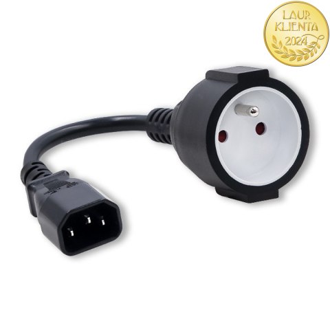 Qoltec Adapter IEC 320 C14/ FRENCH | 0.15m
