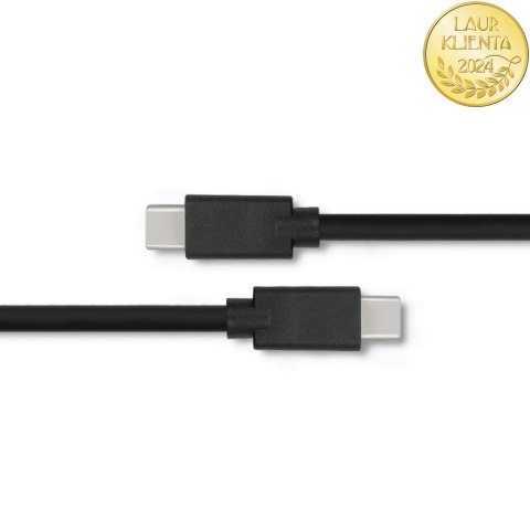 Qoltec Kabel USB 2.0 typ C męski | USB 2.0 typ C męski | 0.5m | Czarny