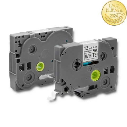 Qoltec Taśma do BROTHER TZe-231 | 12mm x 8m | Biała/ Czarny nadruk