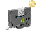 Qoltec Taśma do BROTHER TZe-231 | 12mm x 8m | Biała/ Czarny nadruk