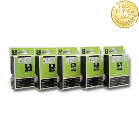 Qoltec Taśma do DYMO D1 40913 | 9mm x 7m | Biała/ Czarny nadruk