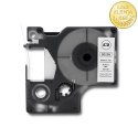Qoltec Taśma do DYMO D1 43613 | 6mm x 7m | Biała/Czarny nadruk