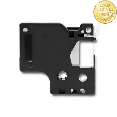 Qoltec Taśma do DYMO D1 43613 | 6mm x 7m | Biała/Czarny nadruk