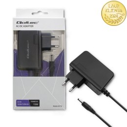 Qoltec Zasilacz wtyczkowy 15W | 5V | 3A | 3.0*1.0