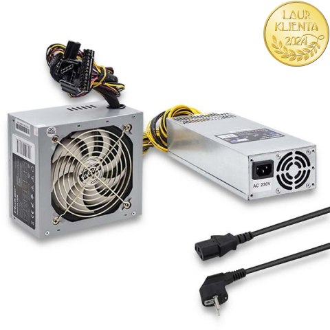 Qoltec Zestaw Zasilacz PCI-E Smart 1600W + ATX SilentLine 350W