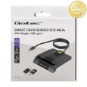 Qoltec Inteligentny czytnik chipowych kart ID SCR-0634 | USB typ C