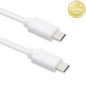 Qoltec Kabel USB 2.0 typ C męski | USB 2.0 typ C męski | 1.4m | Biały
