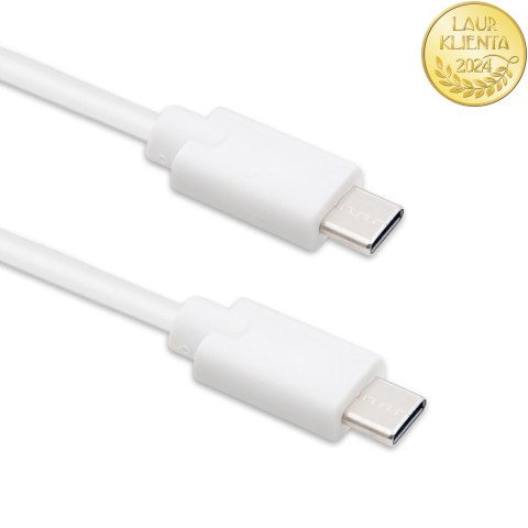 Qoltec Kabel USB 2.0 typ C męski | USB 2.0 typ C męski | 1.4m | Biały